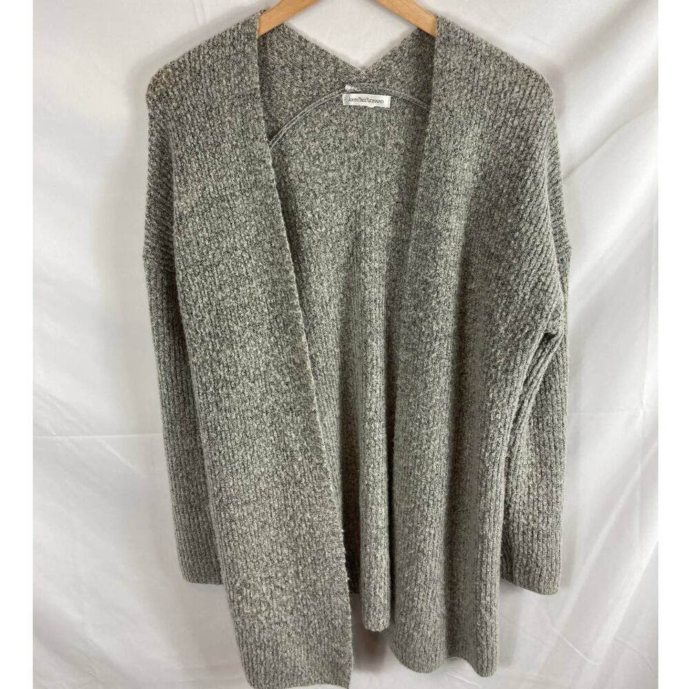 JohnPaulRichard Ribbed Knit Cardigan sweater Heather Grey size small